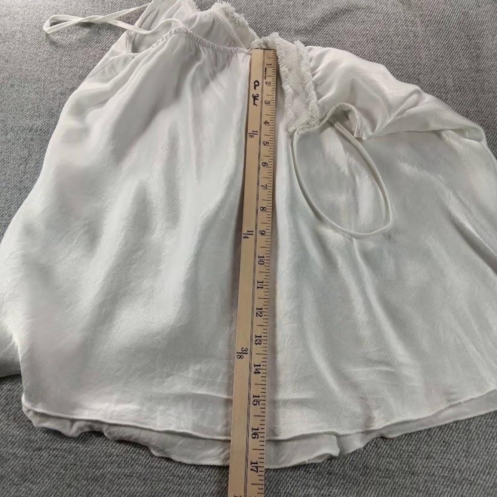 Monday Afternoon Camisole Tank Womens One Size White Satin Made Italy Viscose - Picture 4 of 7